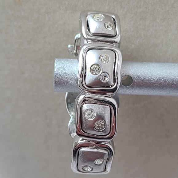 Swarovski Silver Clip on Earrings, Great Condition - Picture 2 of 5